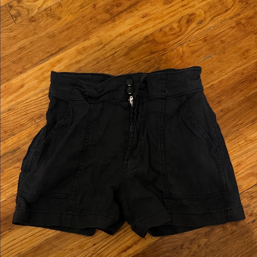 Hudson Jeans Black High-Waisted Women's Shorts